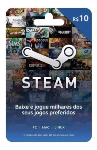 Gift Card R$10 Reais Steam BRASIL - Recarga Steam
