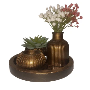 Conjunto Incensário Golden com 4 peças - Artesanato e Personalizados