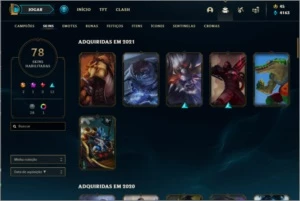 Conta League Of Legends - P1 - 130 Champs - 78 Skins LOL