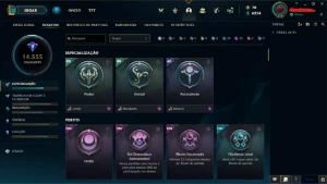 Conta Mestre com muitas skins e todos os campeões. - League of Legends LOL