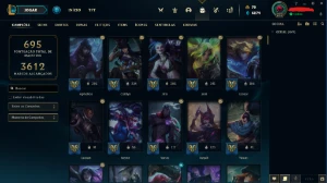 Conta Mestre com muitas skins e todos os campeões. - League of Legends LOL