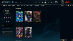 Conta Mestre com muitas skins e todos os campeões. - League of Legends LOL