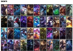 Conta prata 1 com 149 Champs e 85 Skins - League of Legends LOL