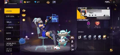 Conta free fire lvl 65