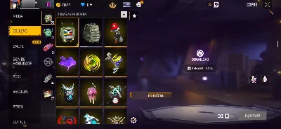 Conta free fire lvl 65