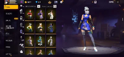 Conta free fire lvl 65