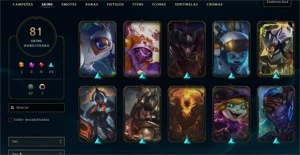 Vendo conta LOL com 81 skins(Kayle juiza,Rammus Rei,Sona dj - League of Legends