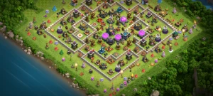Conta Clash Of clans CV14 TOP com muitos enfeites que nunca