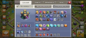 Conta Clash Of clans CV14 TOP com muitos enfeites que nunca