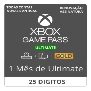 Xbox Gamepass Ultimate 1 Mes - código de 25 dígitos - Gift Cards