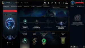 Conta Platina II com 3 skins prestígio e essência para nick - League of Legends LOL