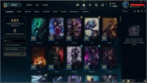 Conta Platina II com 3 skins prestígio e essência para nick - League of Legends LOL