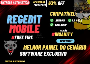 ✅ Regedit Mobile/Pc - Free Fire - Vitalício ✅ INSANITY