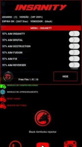 ✅ Regedit Mobile/Pc - Free Fire - Vitalício ✅ INSANITY