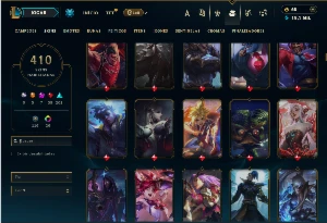 Bronze 4 com TODOS os champs e 410 Skins +6 Prestigios - League of Legends LOL