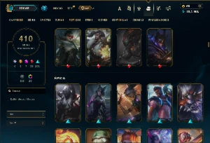 Bronze 4 com TODOS os champs e 410 Skins +6 Prestigios - League of Legends LOL