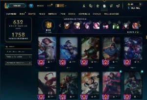 Bronze 4 com TODOS os champs e 410 Skins +6 Prestigios - League of Legends LOL