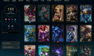 Ouro 1 com TODOS os champs e 180 Skins + 700k de Vayne - League of Legends LOL