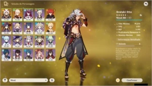 Kazuha | Itto | Diluc | Mona + Banner garantido 48/90 - Genshin Impact