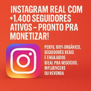 Instagram real com +1.400 seguidores ativos - Others