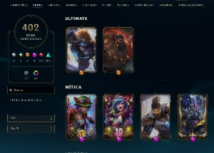 Ouro 2 com TODOS os Champs e 402 Skins - League of Legends LOL