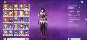 AR58 2192 Gemas, 13 armas 5★, 16 Personagems 5★. - Genshin Impact