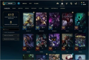 Conta bronze 2 afundada com 48 skins e 122 champs - League of Legends LOL