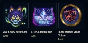 25x |  ORBES K/DA   + K/DA BAG - League of Legends LOL