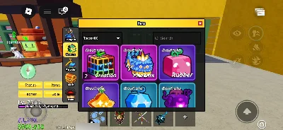 conta de Roblox com skins e itens raros no blox fruits