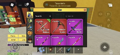 conta de Roblox com skins e itens raros no blox fruits