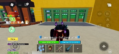 conta de Roblox com skins e itens raros no blox fruits