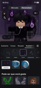 conta de Roblox com skins e itens raros no blox fruits