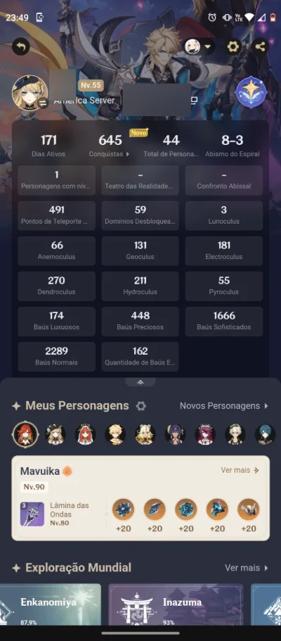 Conta de Genshin Impact – Navia + Nilou LV90 | Bem Cuidada