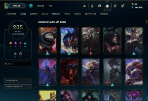 Conta Lol com +200 SKINS e +130k de essência azul - League of Legends