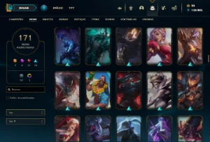 Conta Lol com +200 SKINS e +130k de essência azul - League of Legends