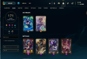 Conta Lol com +200 SKINS e +130k de essência azul - League of Legends