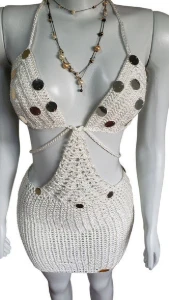 Vestido Festa em Crochê - Artesanato e Personalizados