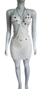 Vestido Festa em Crochê - Artesanato e Personalizados