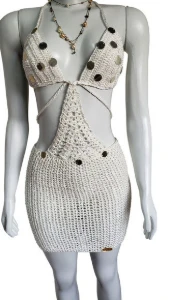 Vestido Festa em Crochê - Artesanato e Personalizados
