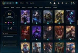 Conta prata 3 com 81 champs e 82 skins ( MAIN SUP ) - League of Legends LOL