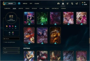 Conta prata 3 com 81 champs e 82 skins ( MAIN SUP ) - League of Legends LOL