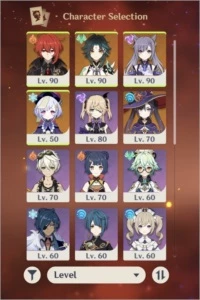 AR 55 (Diluc, Xiao, Keqing, Qiqi, Mona) - Genshin Impact