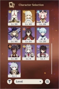 AR 55 (Diluc, Xiao, Keqing, Qiqi, Mona) - Genshin Impact