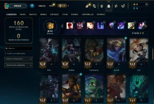 Prata 4 com 60 Champs e 18 Skins - League of Legends LOL