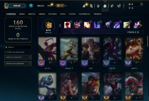 Prata 4 com 60 Champs e 18 Skins - League of Legends LOL