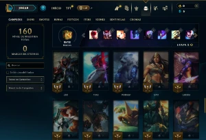 Prata 4 com 60 Champs e 18 Skins - League of Legends LOL