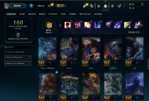 Prata 4 com 60 Champs e 18 Skins - League of Legends LOL