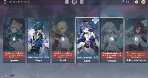 Conta Genshin Impact AR56  Varesa+kinich+Alercchino+itto+