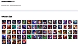 Conta bronze 3 com 65 Champs e 54 Skins - League of Legends LOL