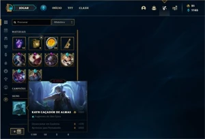 Conta bronze 3 com 65 Champs e 54 Skins - League of Legends LOL